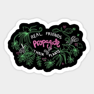 'Real Friends Propagate' Illustrated Tee Sticker